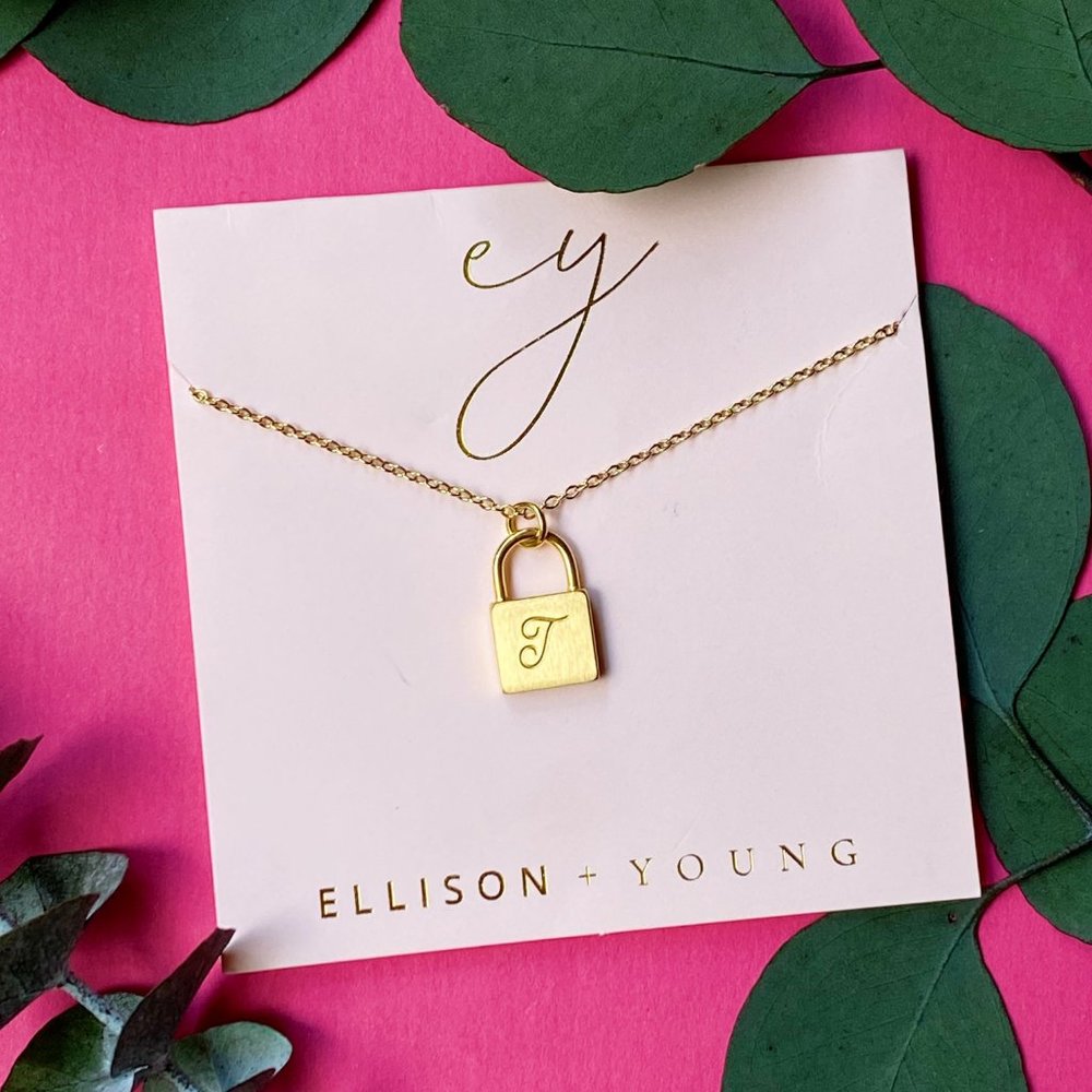 Scripted Notes Locket Initial Necklace - Picture 16 of 16